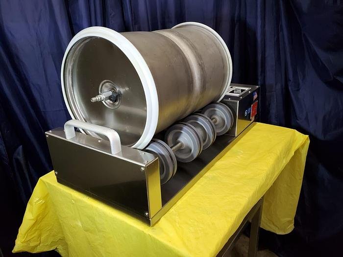 Used PBI-43 40LB VACUUM TUMBLER Twin 20 lb Drums biro vts-43