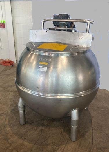 Used GROEN INA-200 Jacketed Steam Mixing Kettle with Agitator