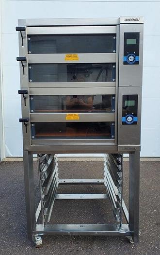 Used WIESHEU EBO68L 4 Deck BAKERY Oven With Steam Injection