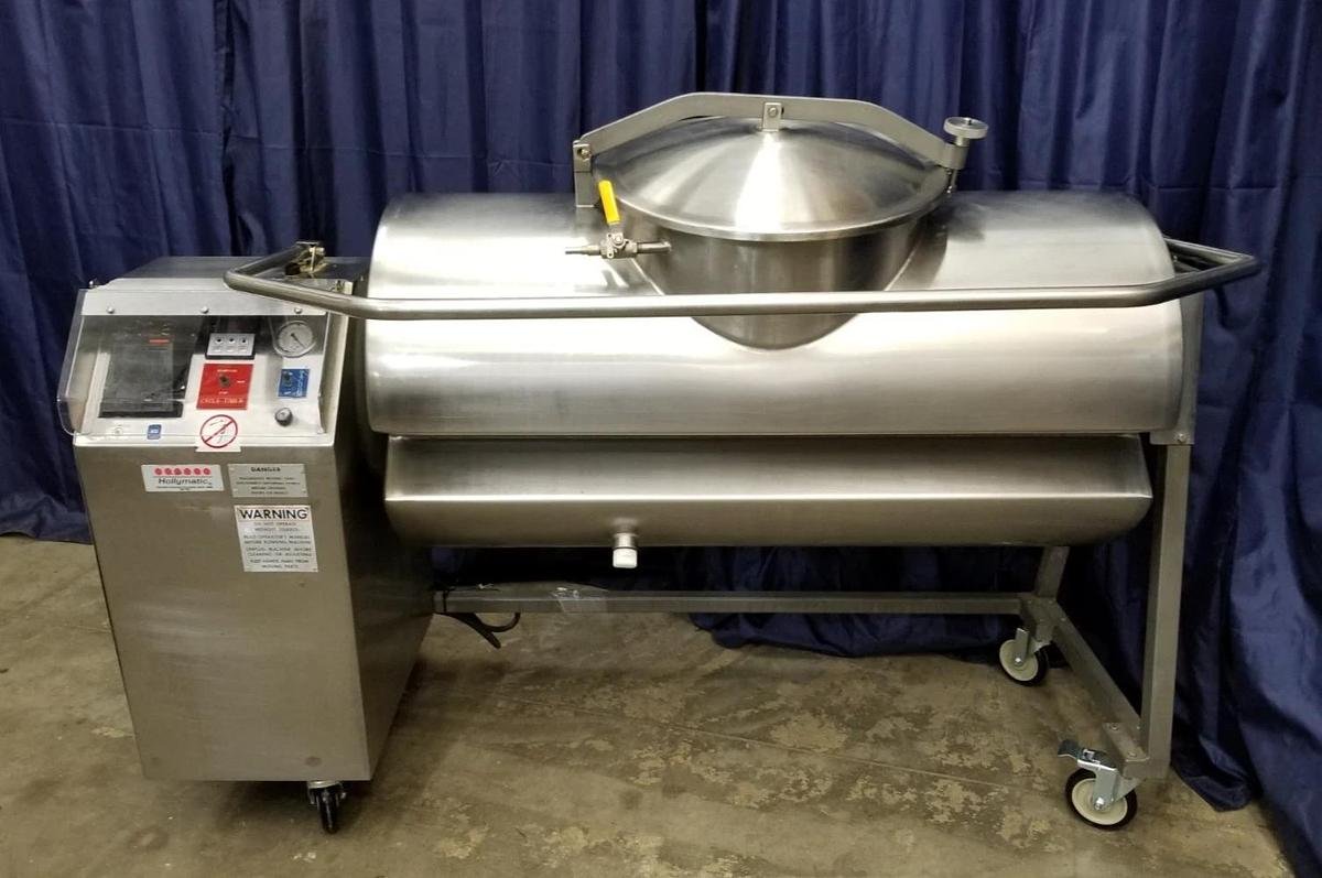 Used HOLLYMATIC 500 LB MEAT VACUUM TUMBLER