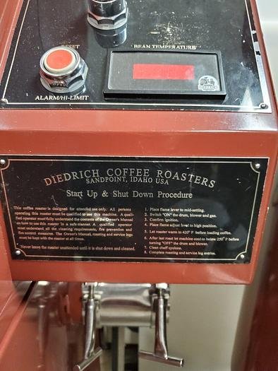 Used DIEDRICH IR-3N Coffee Bean Roaster with Afterburner + FREE Grinder