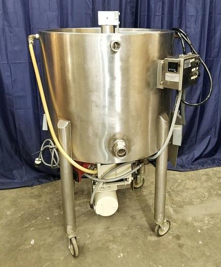 Used 200 LB CHOCOLATE MELTER TEMPERER Conditioner Mixing Kettle Mixer Savage Bros